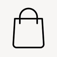 Shopping bag flat icon vector