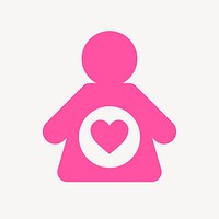 Pregnancy flat icon pink design