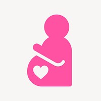 Pregnancy flat icon pink design