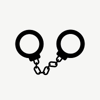 Handcuff flat icon black psd