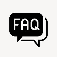 Faq symbol flat icon vector