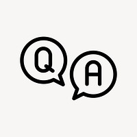 Question and answer flat icon vector