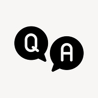 Question and answer flat icon vector