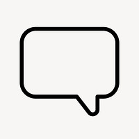 Speech bubble flat icon vector