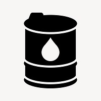 Oil barrel flat icon vector