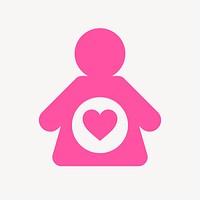 Pregnancy flat icon pink vector