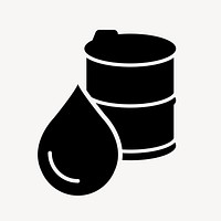 Oil barrel flat icon vector