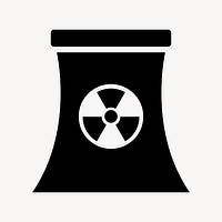 Nuclear power plant flat icon design