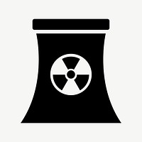 Nuclear power plant flat icon psd