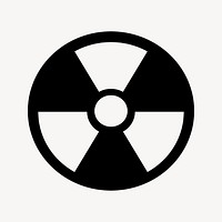 Nuclear symbol flat icon vector