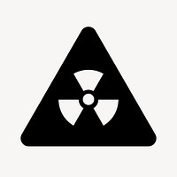 Nuclear danger flat icon vector