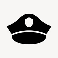 Police hat flat icon design