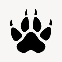 Bear paw flat icon vector