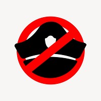 No police flat icon vector