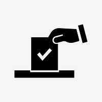 Voting ballot flat icon vector