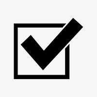 Check box flat icon vector