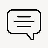 Speech bubble flat icon vector