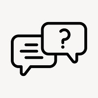 Conversation bubble flat icon vector