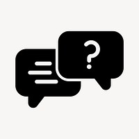 Conversation bubble flat icon vector