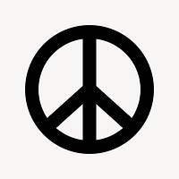 Peace symbol flat icon vector