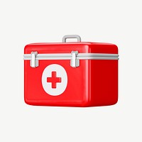 3D medical box, collage element psd