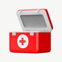 3D medical box, collage element psd