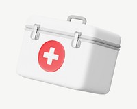 3D first aid kit, collage element psd