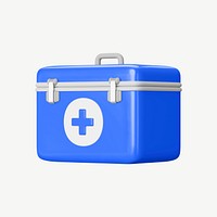 3D first aid box, collage element psd