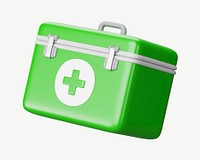 3D first aid box, collage element psd