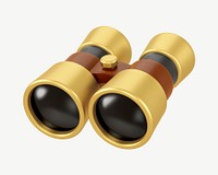 3D binoculars, collage element psd