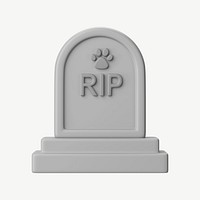 3D tombstone, collage element psd