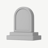 3D tombstone, collage element psd