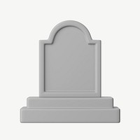 3D tombstone, collage element psd