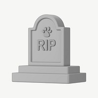 3D tombstone, collage element psd