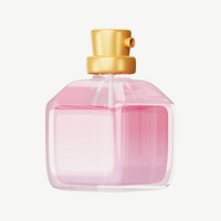 3D perfume bottle, collage element psd