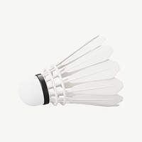 3D badminton shuttlecock, collage element psd