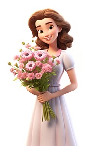 Cartoon flower smiling adult. AI generated Image by rawpixel.