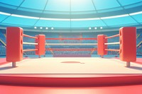 Boxing sports architecture illuminated. AI generated Image by rawpixel.