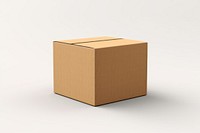 Carton box cardboard white background. AI generated Image by rawpixel.
