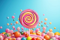 Lollipop confectionery candy food. 