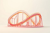 Coaster fun white background roller coaster. 