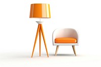 Furniture lamp armchair white background. AI generated Image by rawpixel.