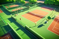 Tennis racket sports tennis court. AI generated Image by rawpixel.