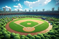 Baseball sports baseball field architecture. 