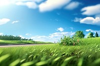 Grass grassland landscape outdoors. AI generated Image by rawpixel.