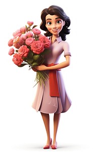 Flower smiling cartoon dress. AI generated Image by rawpixel.