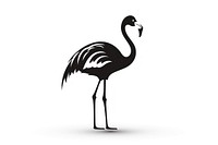 Flamingo drawing animal black. AI generated Image by rawpixel.