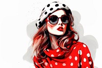 Sunglasses portrait fashion pattern. AI generated Image by rawpixel.