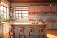 Kitchen furniture room architecture. AI generated Image by rawpixel.