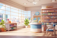 Furniture pharmacy chair architecture. AI generated Image by rawpixel.